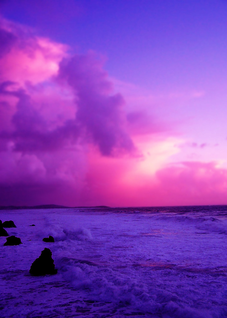 purple ocean sunset ((brian)) Flickr