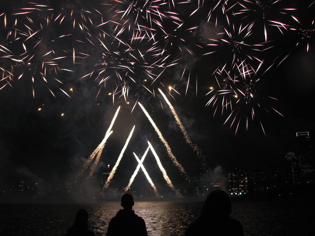 launch 4th of July fireworks in Boston, from the MIT saili… Flickr