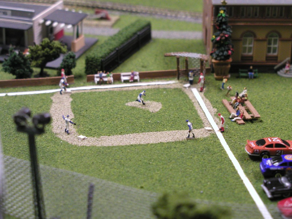 Baseball Field on NScale Model Train Layout Steve Wincott Flickr