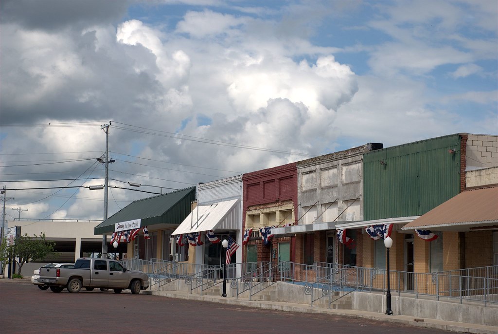Downtown Bowie Old West style storefronts in Bowie, Texas.… David