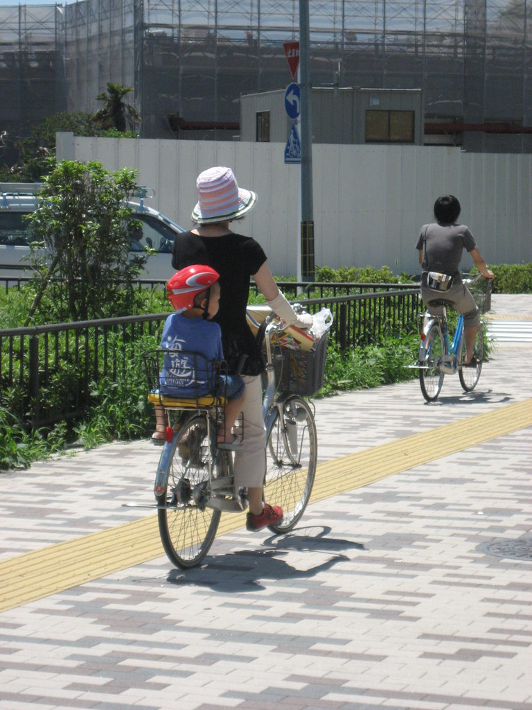 Bike seats for kids Japanese school run. Rich & Cheryl Flickr