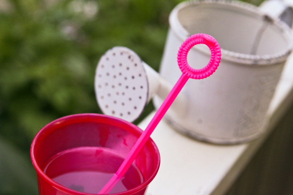 White Watering Can Pink Plastic Bubble Wand Macro June 22,… Flickr