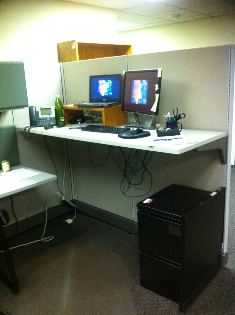 Standing desk My back hurts. Standing sucks. Sean Wolter Flickr