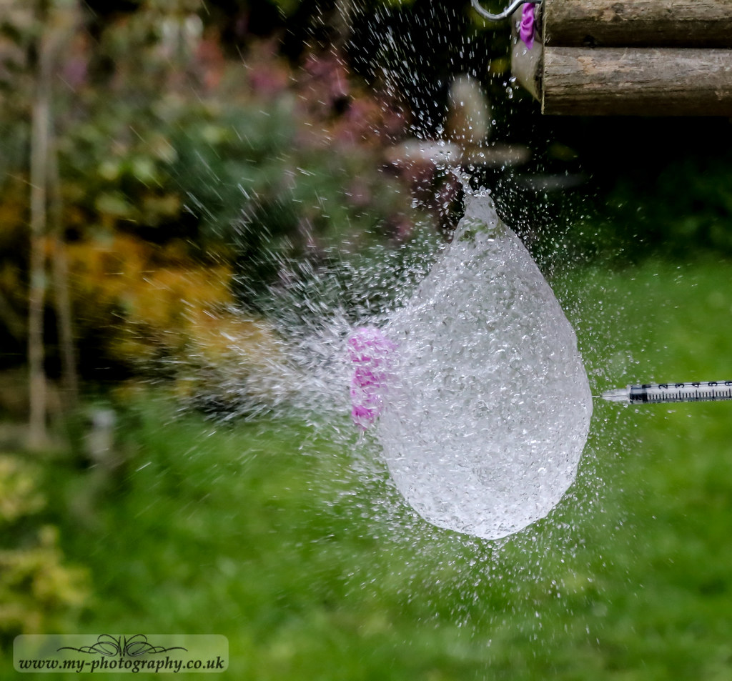 Water balloon popping!! Fast shutter speed balloon popping… Flickr