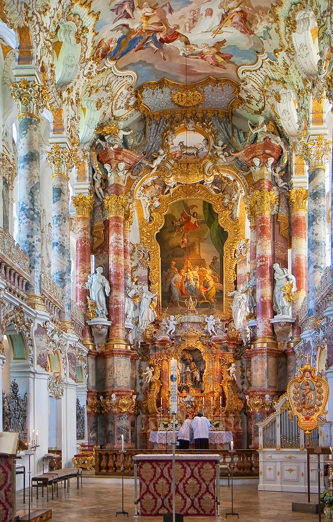 Intérieur de l'église baroque de Wies. Bavière, Allemagne Flickr