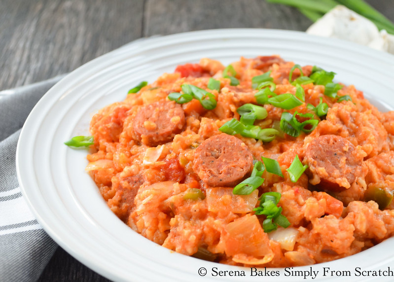 Crock Pot Chicken and Sausage Jambalaya Serena Bakes Simply From Scratch