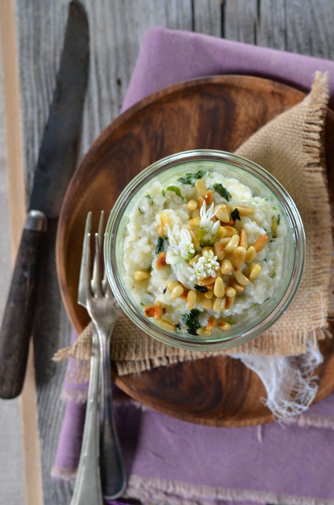 Risotto à l'ail des ours et parmesan Recette Tangerine Zest