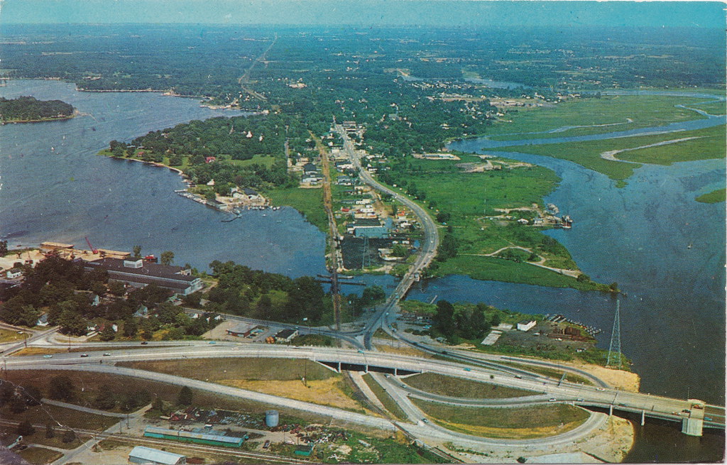 SW Grand Haven Spring Lake Ferrysburg MI 1961 Aerial View … Flickr