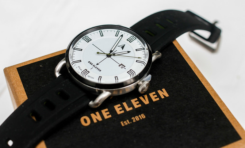 The One about the One Eleven Men's 'SW1 Solar' Quartz Stainless Steel and Silicone Casual Watch
