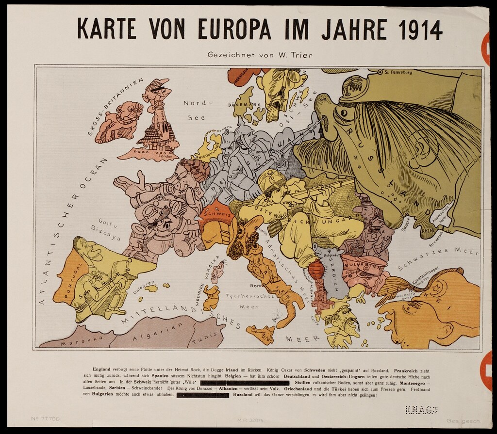 Karte von Europa im Jahre 1914 Flickr