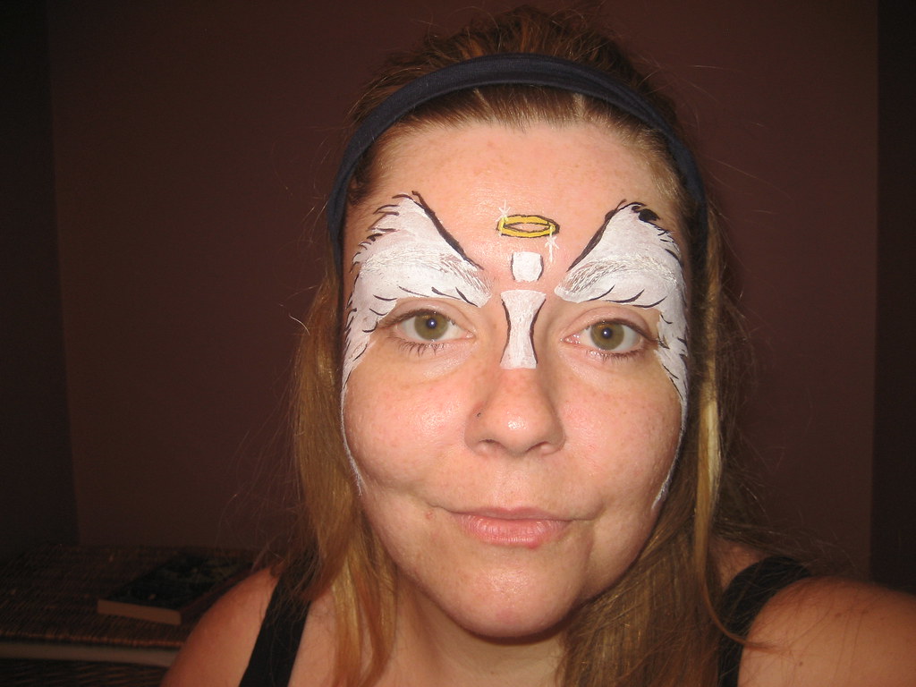 Quick Angel With Halo Face Paint Very quick and simple win… Flickr
