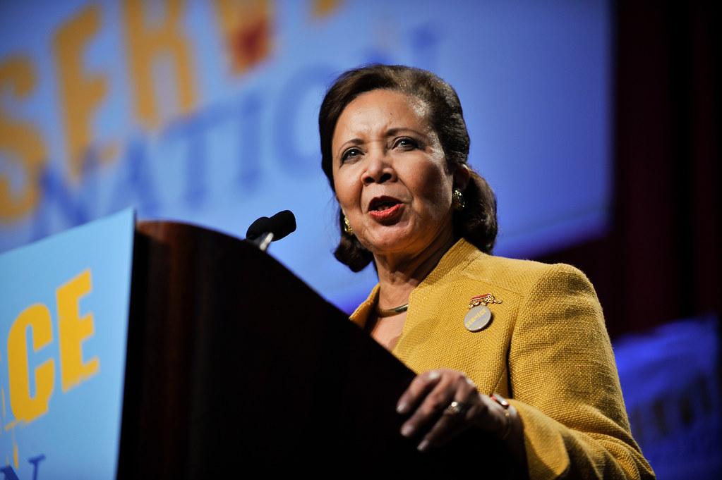 Alma Powell at the ServiceNation Summit Photo credit Jim G… Flickr