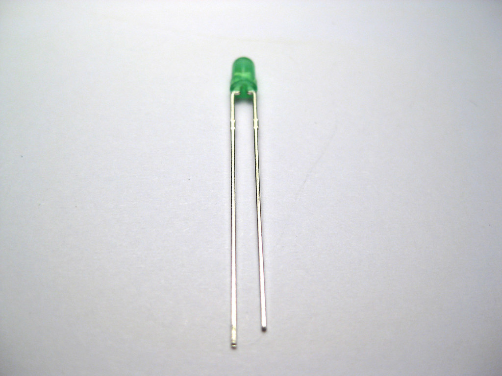 Green LED Short leg cathode Long leg anode *if the leg??? Flickr