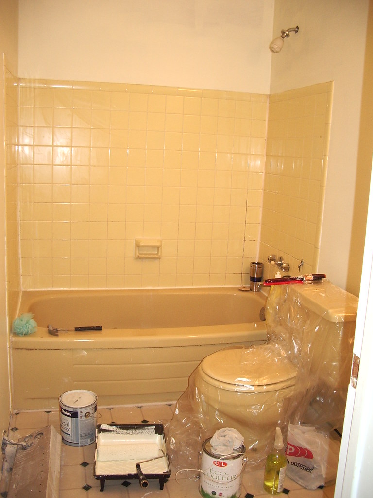 Ugly Harvest Gold Bathroom Gotta protect that toilet. Heav… Flickr