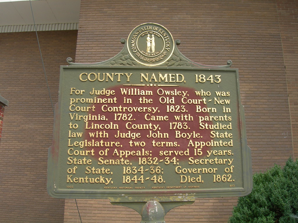 Owsley County Historic Marker Booneville, Kentucky Jimmy Emerson
