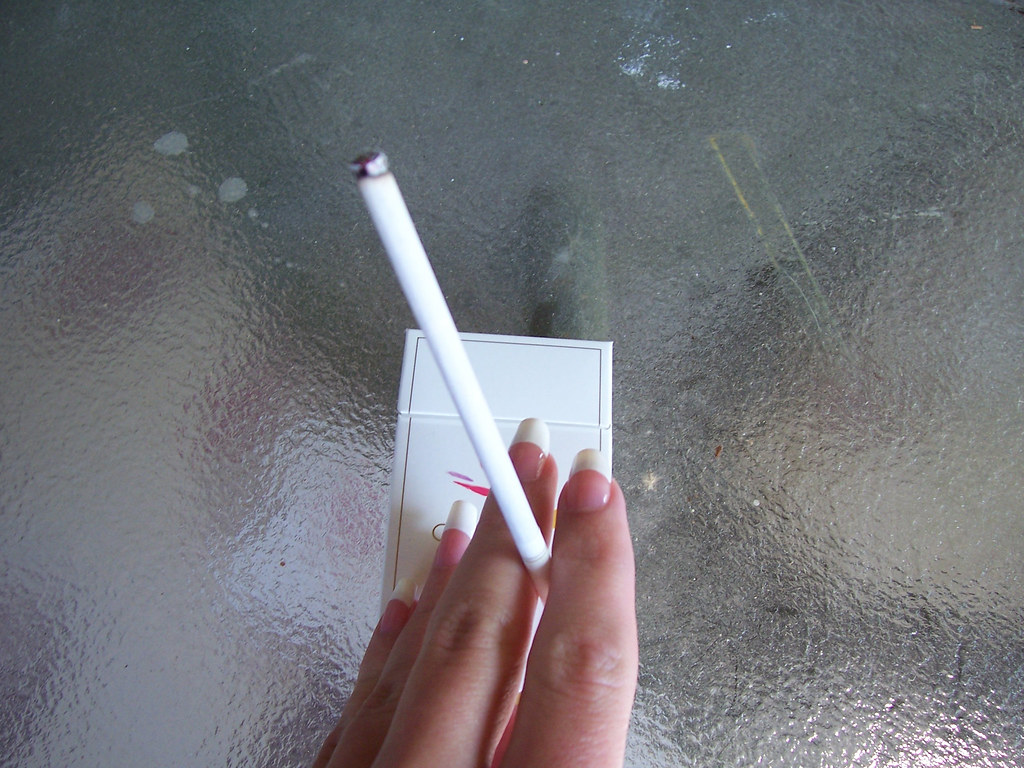 French Manicure Capri 120 super slim lights Cigarette brea… Flickr