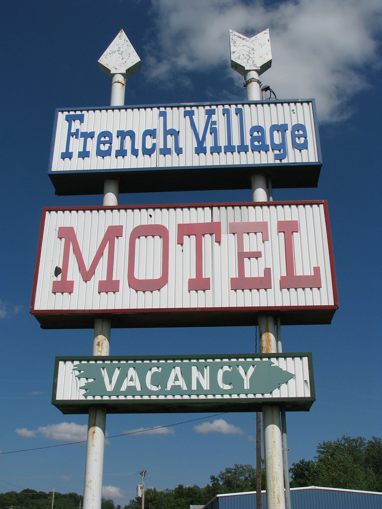 June 8, 2008 (1) French Village Motel sign in Fairview Hei… Flickr