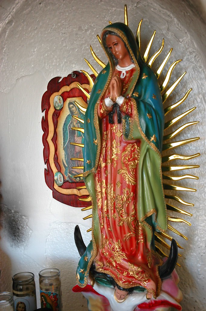 Our Lady of Guadalupe, roadside shrine, statue, print, pin… Flickr