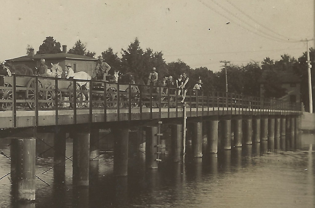 SW Three Rivers MI RPPC Wood Street St Joe River Bridge Ho… Flickr