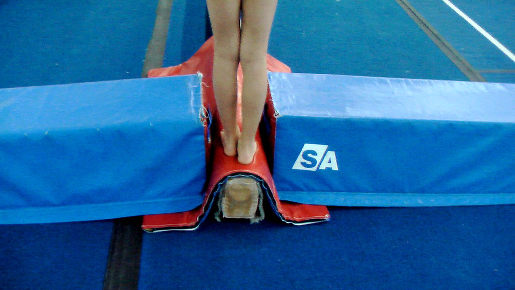 balance beam low beam mat setup for round off Rick McCharles Flickr