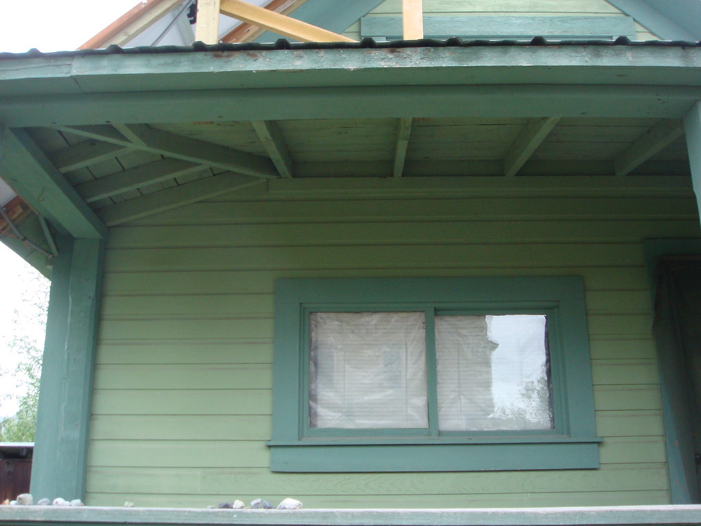 Porch area Closeup of the underside of the porch roof. Donna Flickr