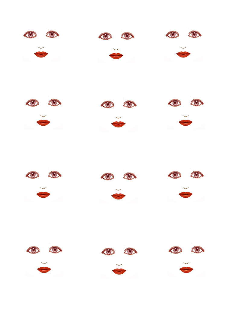 Birthday doll faces for transparency or direct transfer Flickr