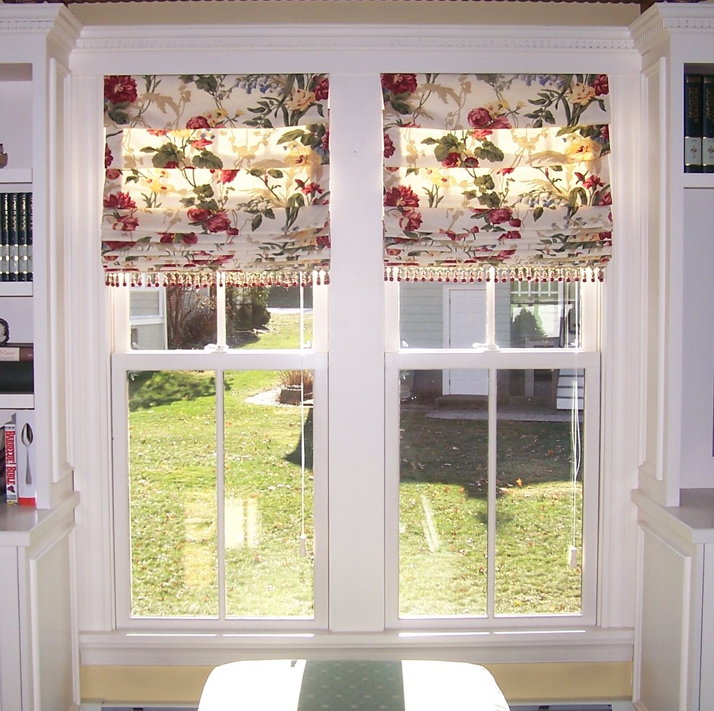 Pleated roman shades Pleated roman shades with trim,inside… Flickr