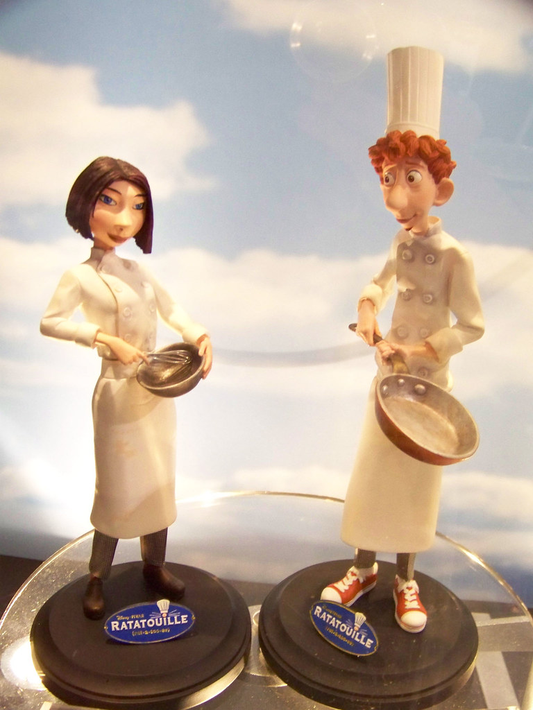 Disney Pixar Ratatouille Colette and Linguini statues Flickr