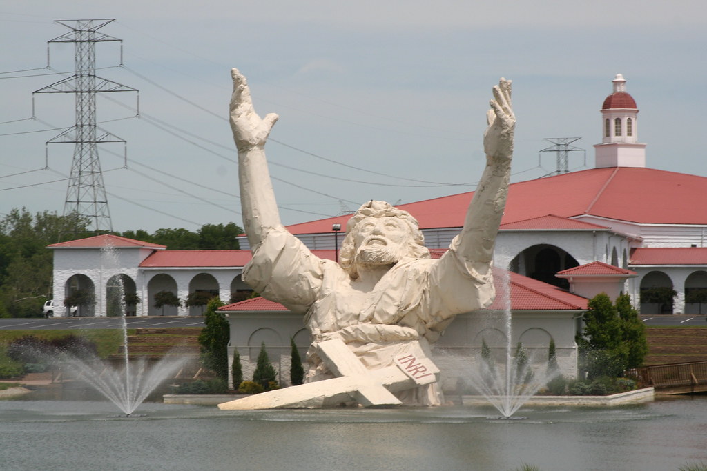 Touchdown Jesus i post a poor copy of this a few year ago … Flickr