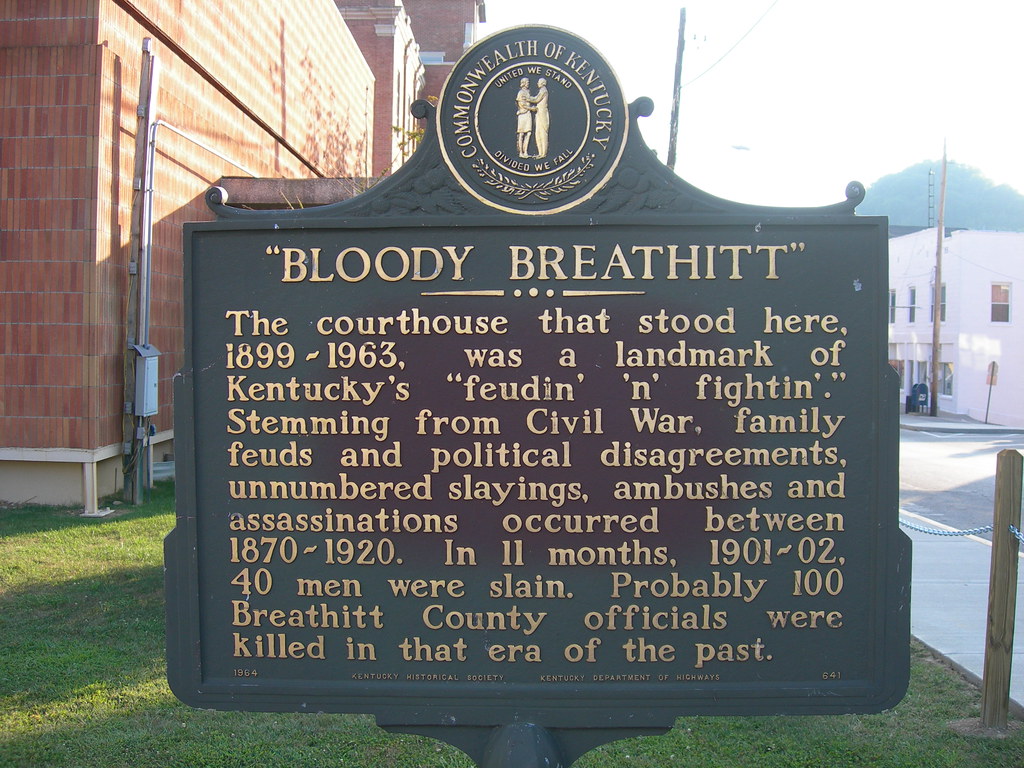 Bloody Breathitt Historic Marker On the courthouse lawn in… Flickr