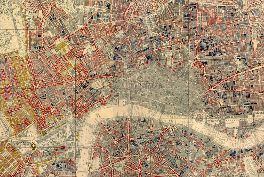 Booth's Maps of London Poverty, 1889: East & West London