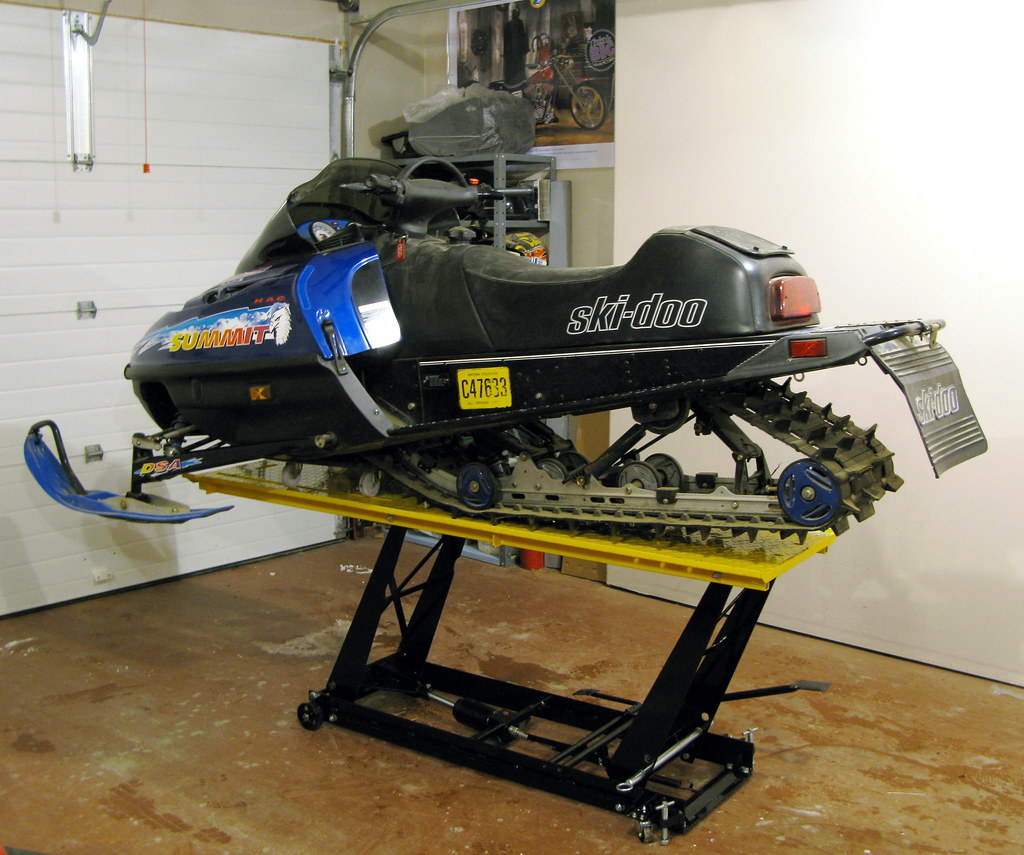 sled lift Bike lift works great for snowmobile. FilmBurner Flickr