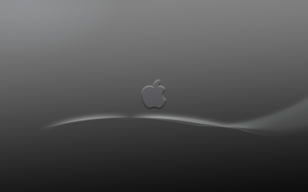 Apple Grey Wallpaper An Apple wallpaper that I made for my… Flickr