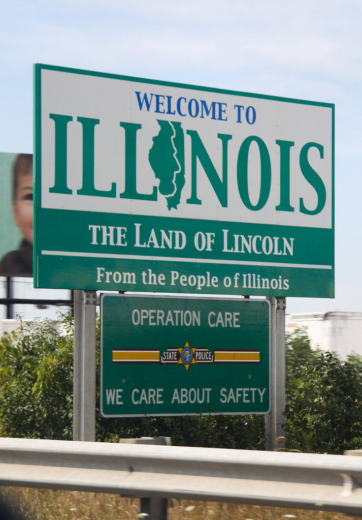 to illinois. WisconsinIllinois state line, I94. Matt