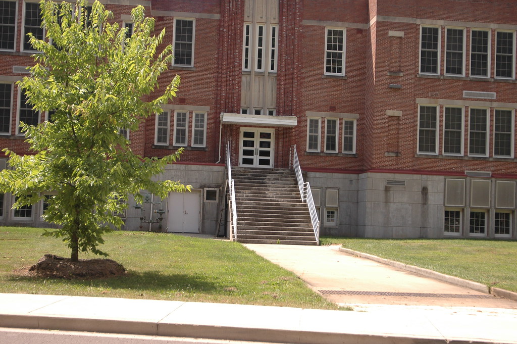 Entrance to Old Bruce High School, Westernport, Maryland. Flickr