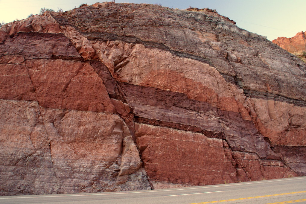 570 Moab Fault in road cut A great study in geology Flickr