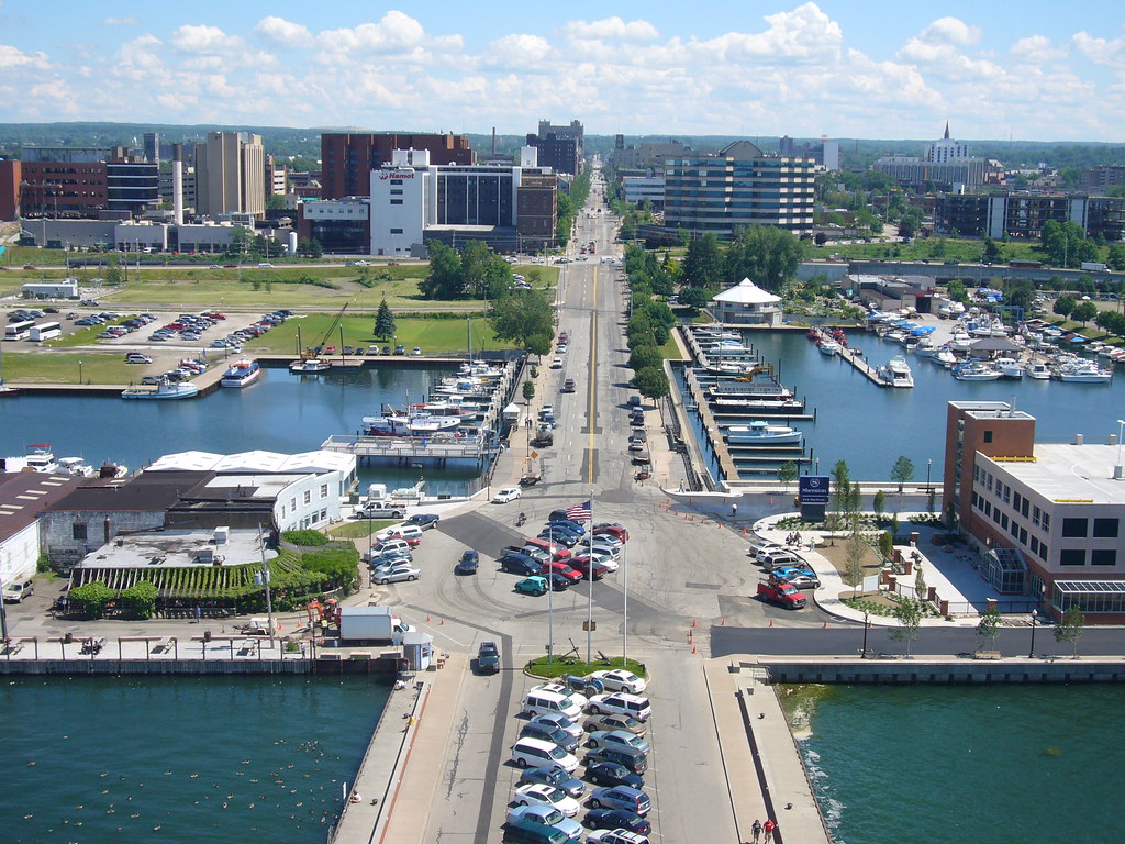 Bayfront and State Street, Erie PA Taken from the bicenten… Flickr