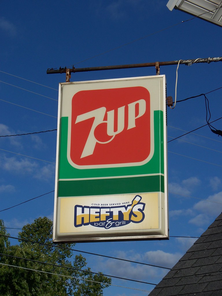 OH McClure Hefty's 7Up sign at Hefty's in McClure, Ohio.… Scott