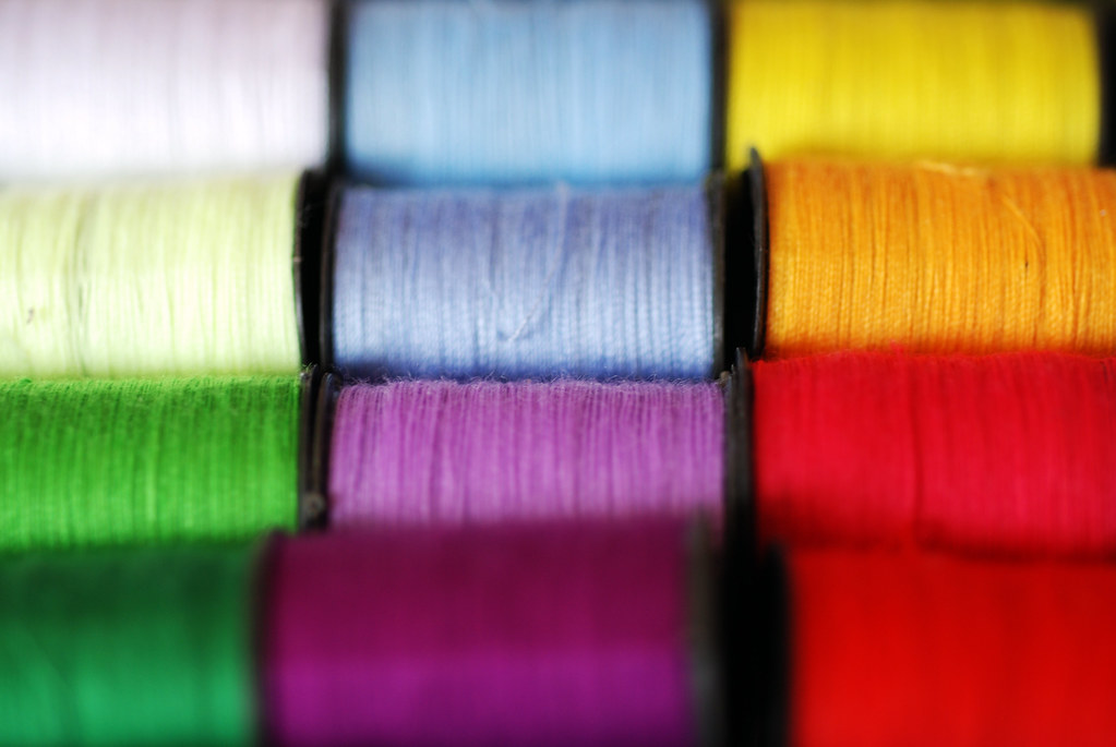 Colourful Cotton Thread Colourful spools of bright cotton … Flickr