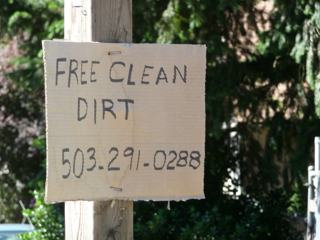 This is broken Free Clean Dirt This is a cardboard sign I… Flickr