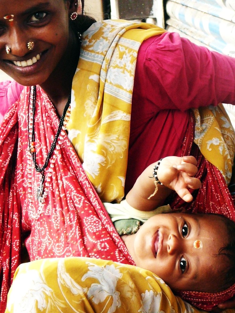 Mother and child yesterday morning in Pondicherry, when ha… Flickr