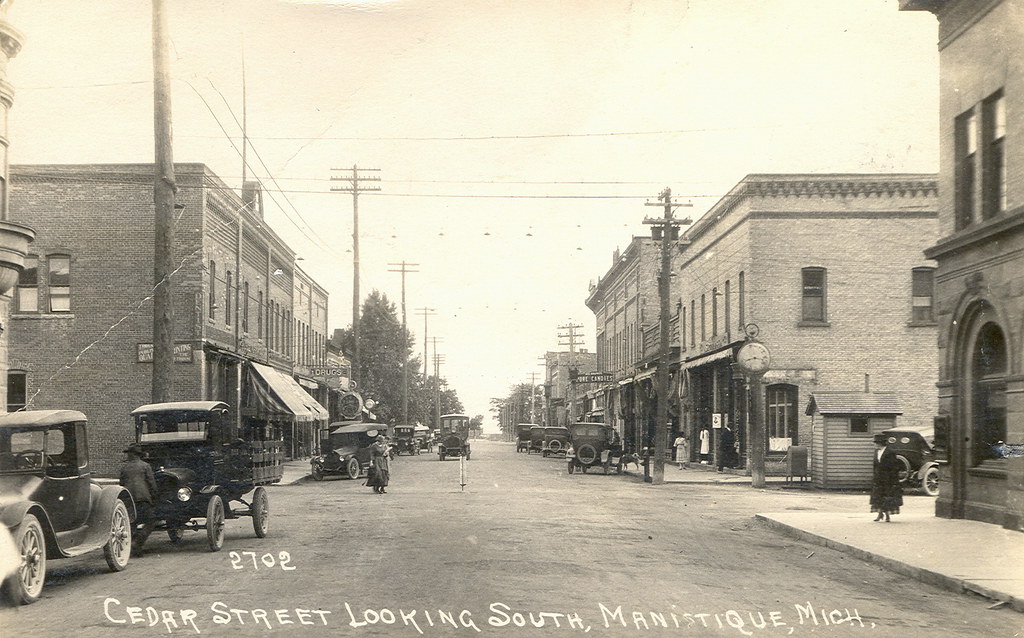Manistique MI UP 1923 South Manistique Downtown View RPPC … Flickr