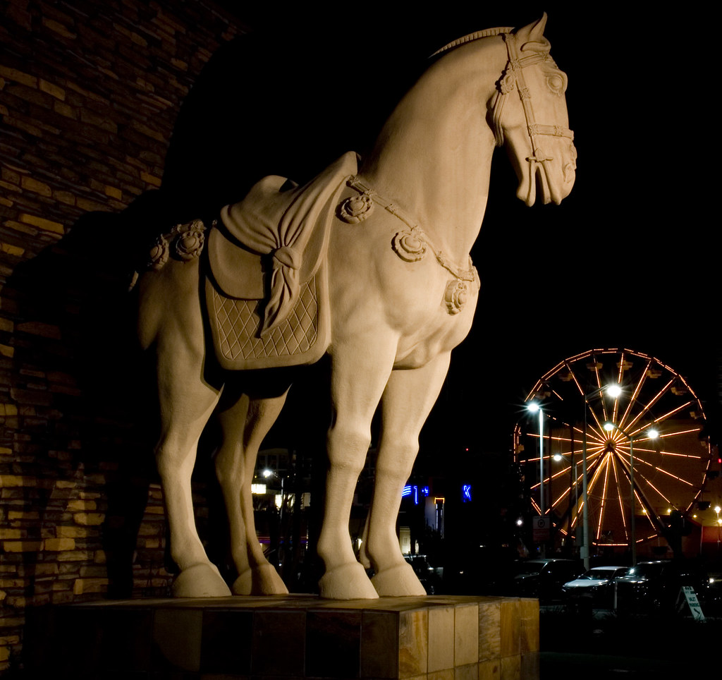 horse statue at PF Chang's at the Pike Michael Zampelli Flickr