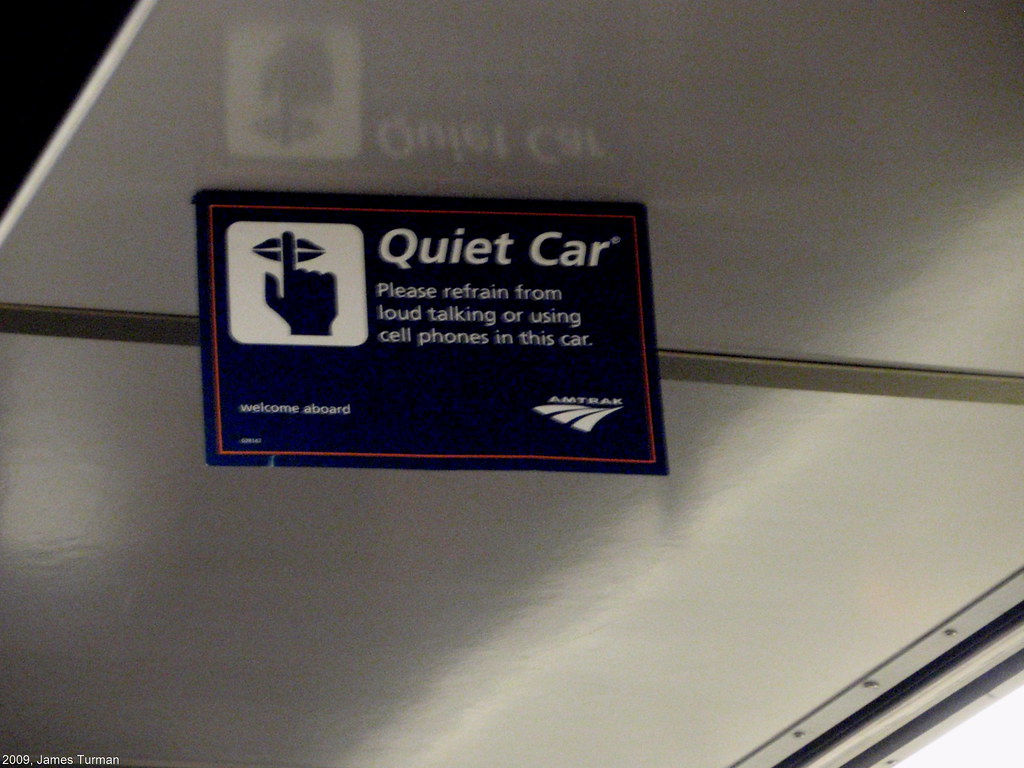 Amtrak Quiet Car sign One of the Amtrak Quiet car signs th… Flickr