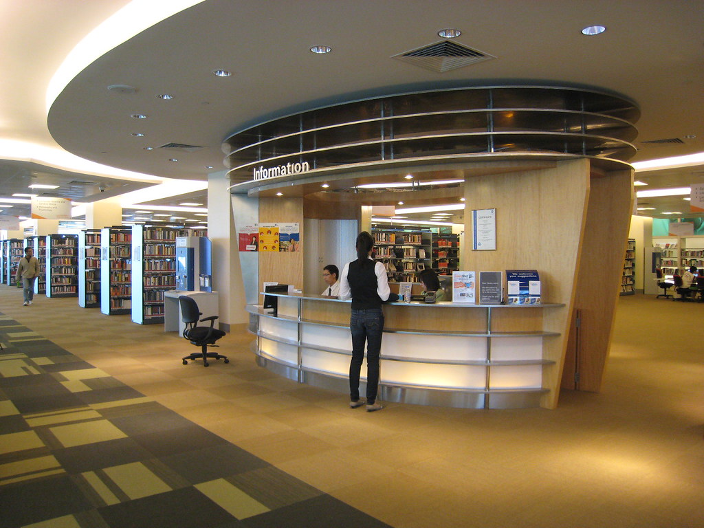 Information desk At the Singapore National Library mollyali Flickr