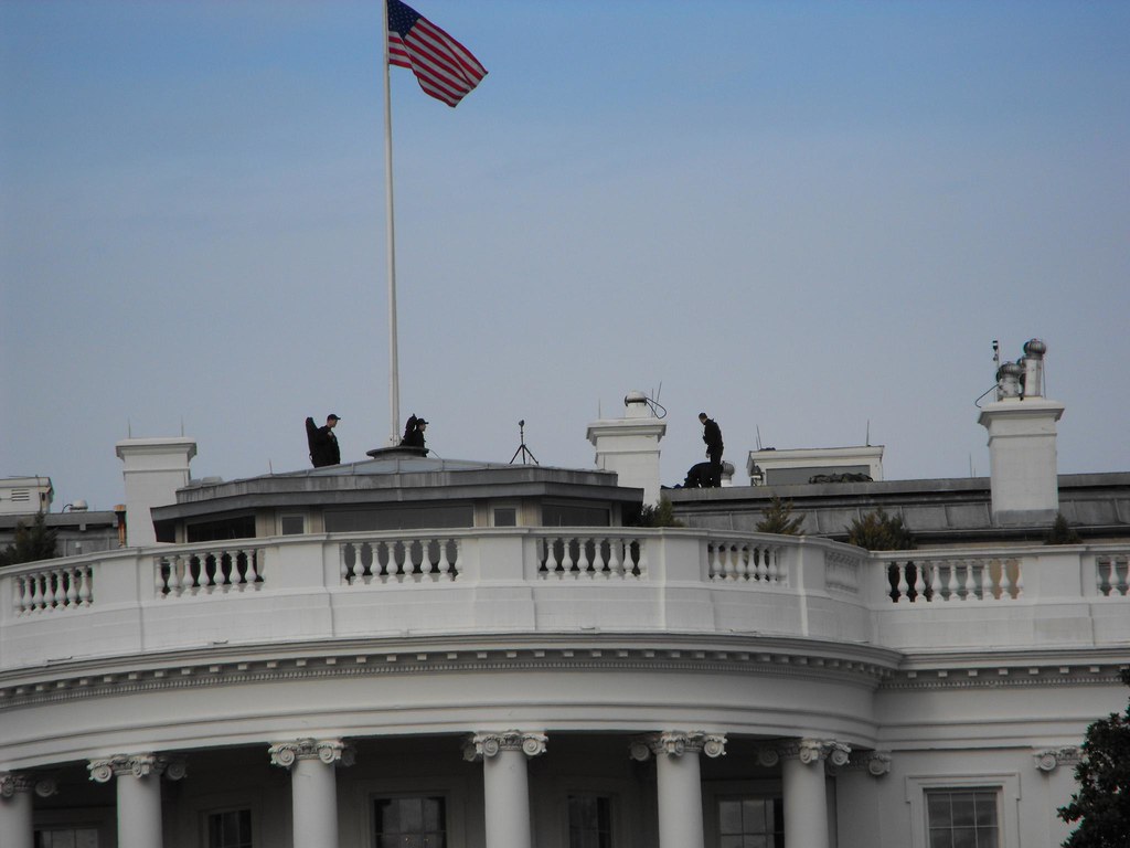 Snipers on the top of the White House CloseUp Changing Sh… Ernest