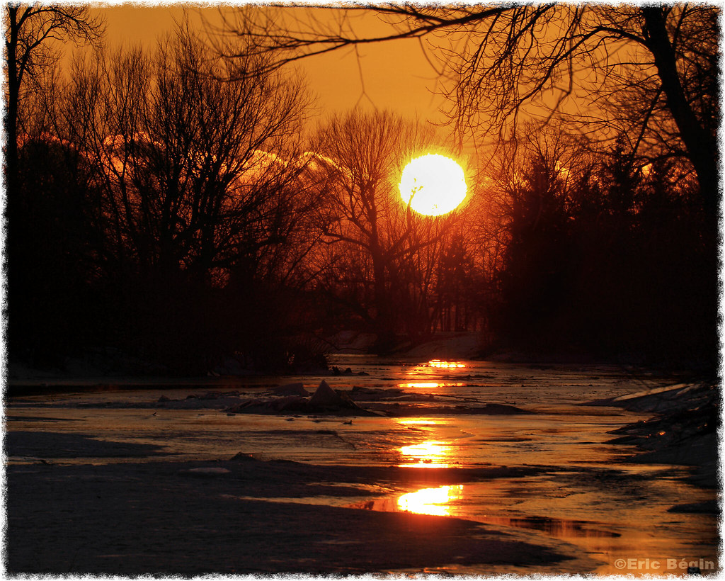 Sunset Chateauguay river, Godmanchester, Quebec, Canada. Eric Bégin