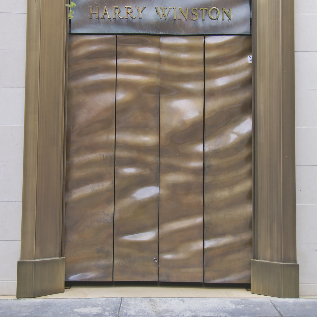 Rippled Bronze Door Rippled bronze door to the the Harry W… Flickr