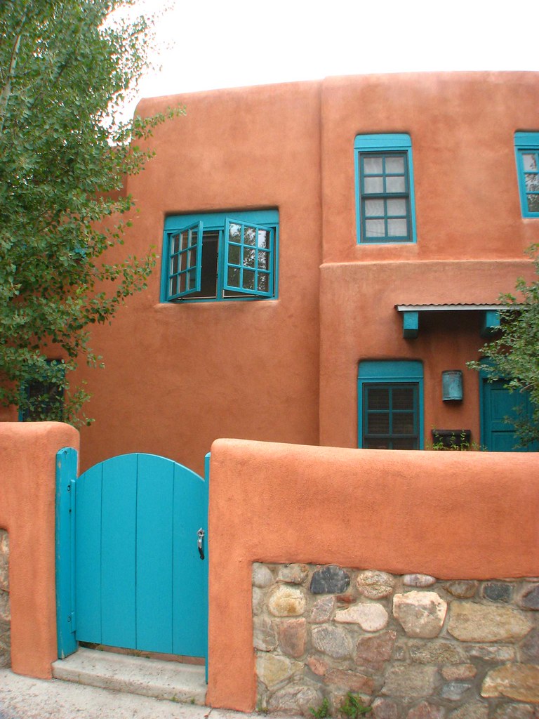 Terra Cotta and blue, santa fe terra cotta and blue doors … Flickr
