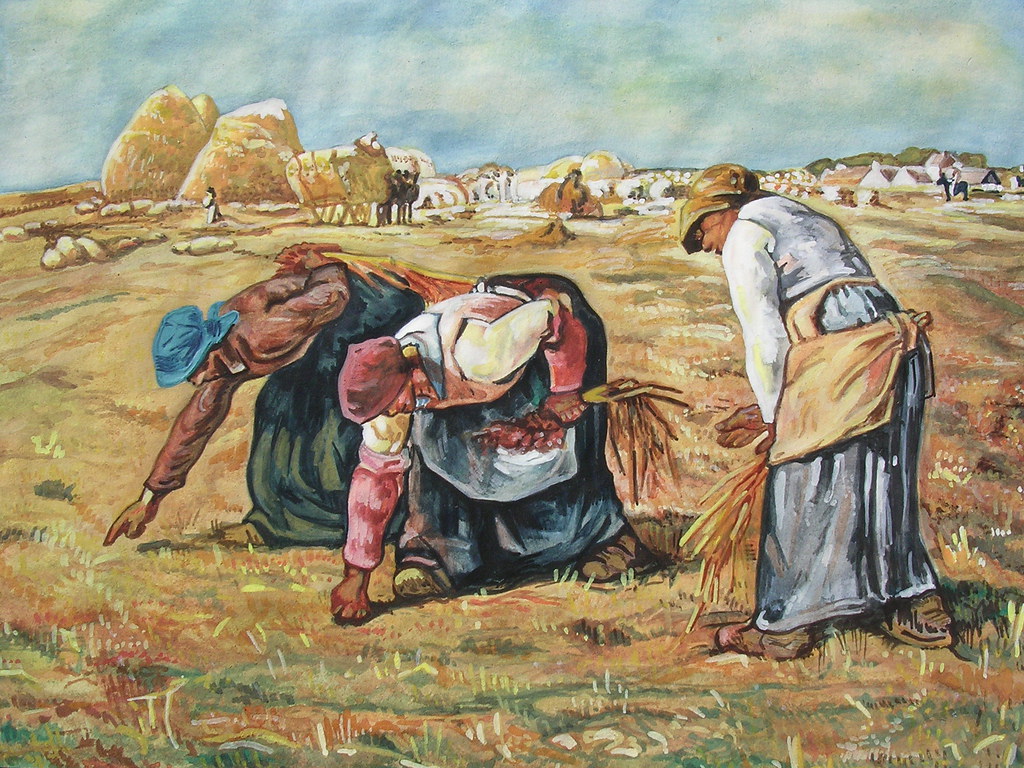 Millet's 'The Gleaners'. Copy watercolour / gouache.… Flickr